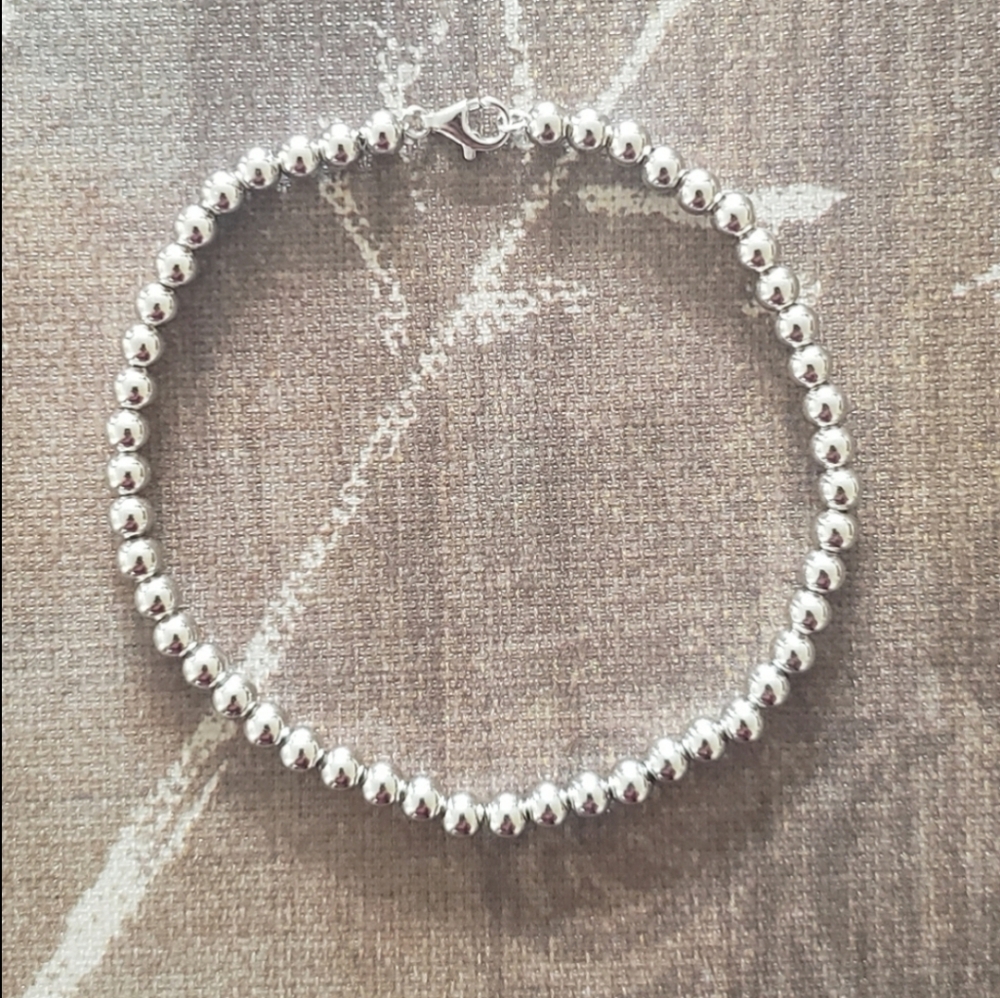 Sterling Silver 4mm Unbranded Bead Ball Bracelet